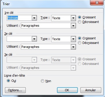 trier un tableau