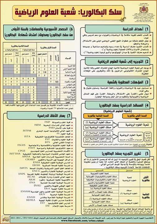 الآفاق الدراسية لشعبة العلوم الرياضية ما بعد البكالوريا