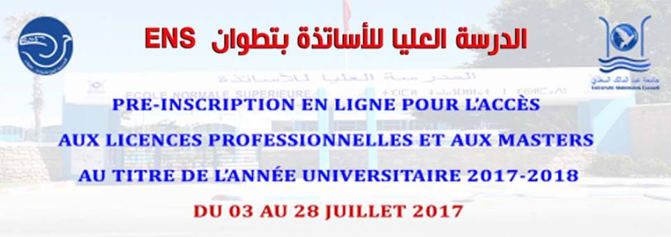 PRE-INSCRIPTION EN LIGNE POUR L’ACCÈS AUX LICENCES PROFESSIONNELLES ET AUX MASTER 2017-2018
